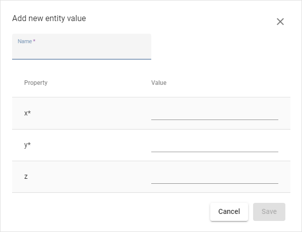 entity instance add dialog