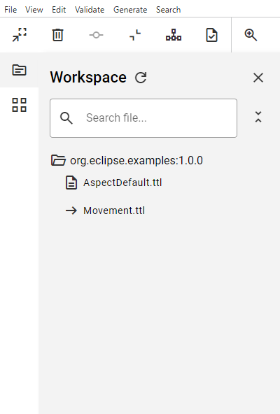 see model in workspace