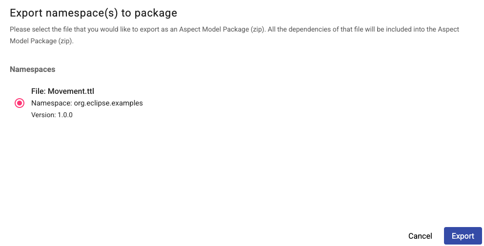 select namespace export