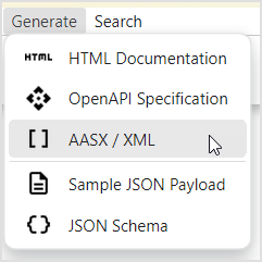 Generate AASX/XML