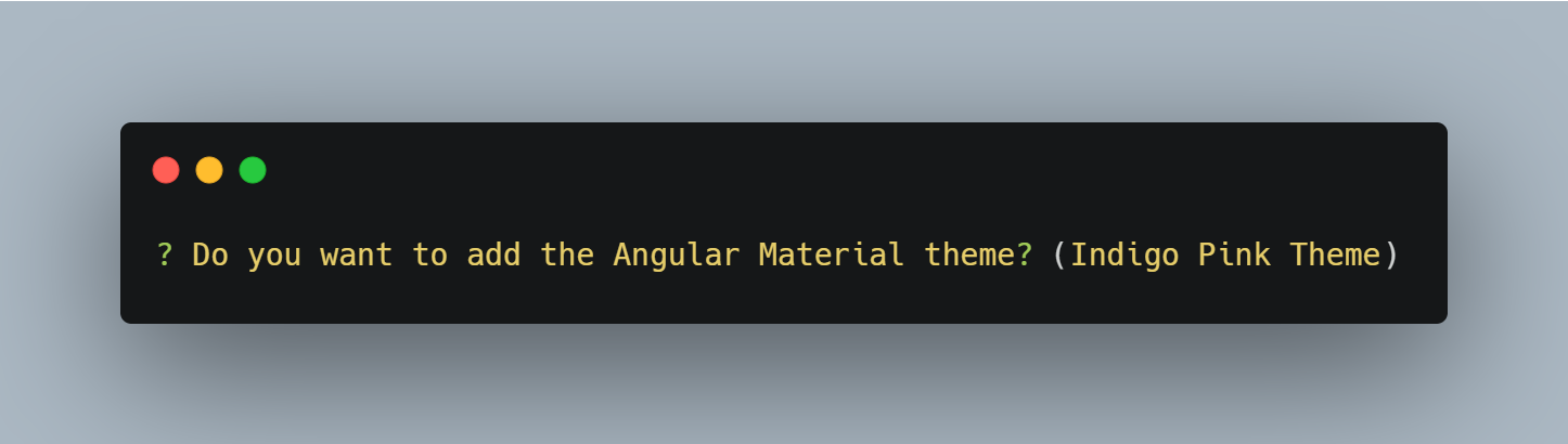 material theme prompt